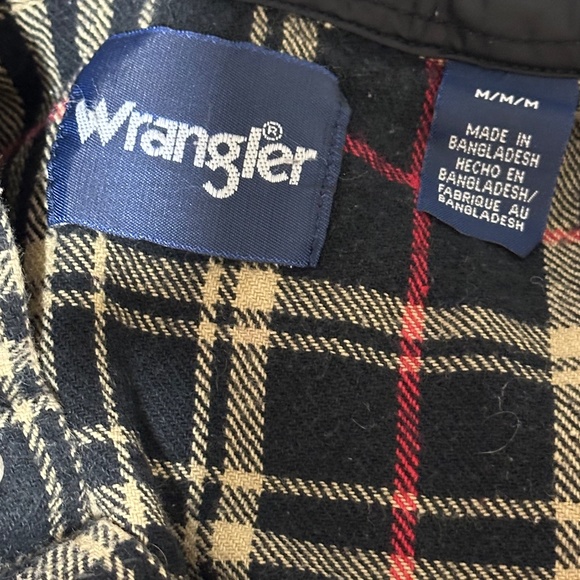 NWOT- Wrangler Men's Textured Western Shirt Jacket Heavy Plaid Snap Button - Picture 6 of 7